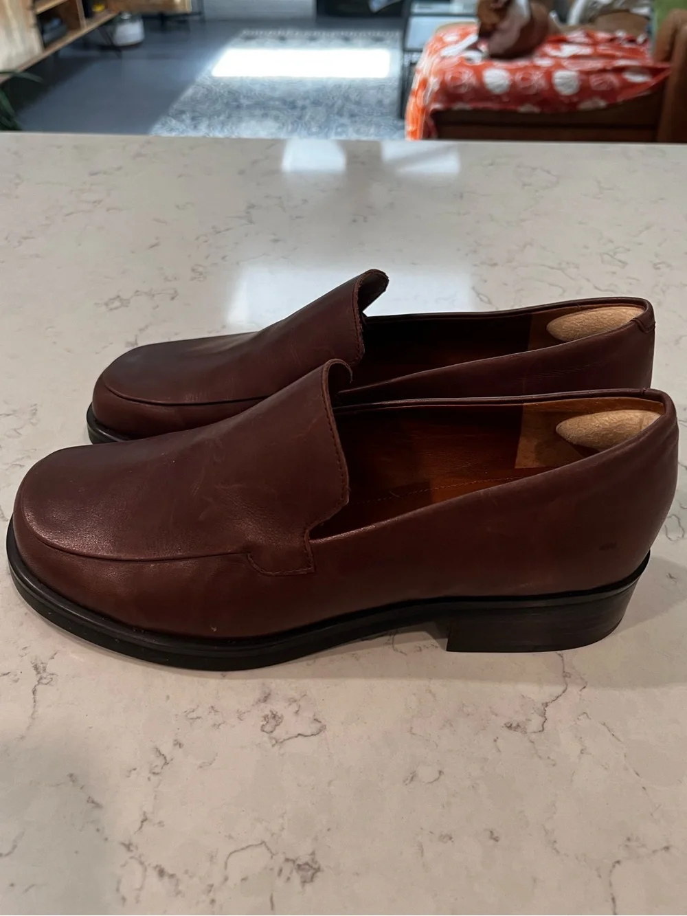 FRANCO SARTO Bocca Slip On Loafer In Oxford Brown Leather Size 7.5